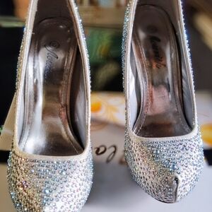 Sliver Rhinestone Heels
